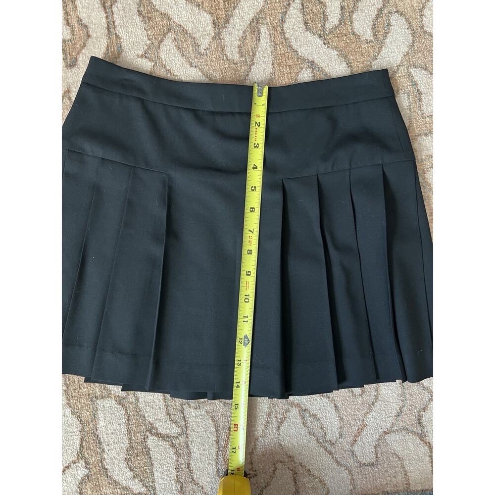THEORY Women's Black Wool Levia Tailor Fabric Pleated Mini Skirt Sz 2 NWT - Picture 9 of 9